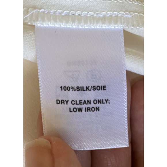 Lafayette 148 New York Silk Blouse Medium Classic Minimalist Quiet Luxury - Picture 11 of 12